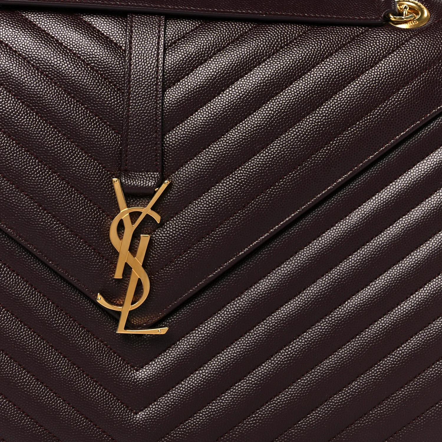 Grain De Poudre Matelasse Chevron Large Monogram Satchel Amaranto - Image 9