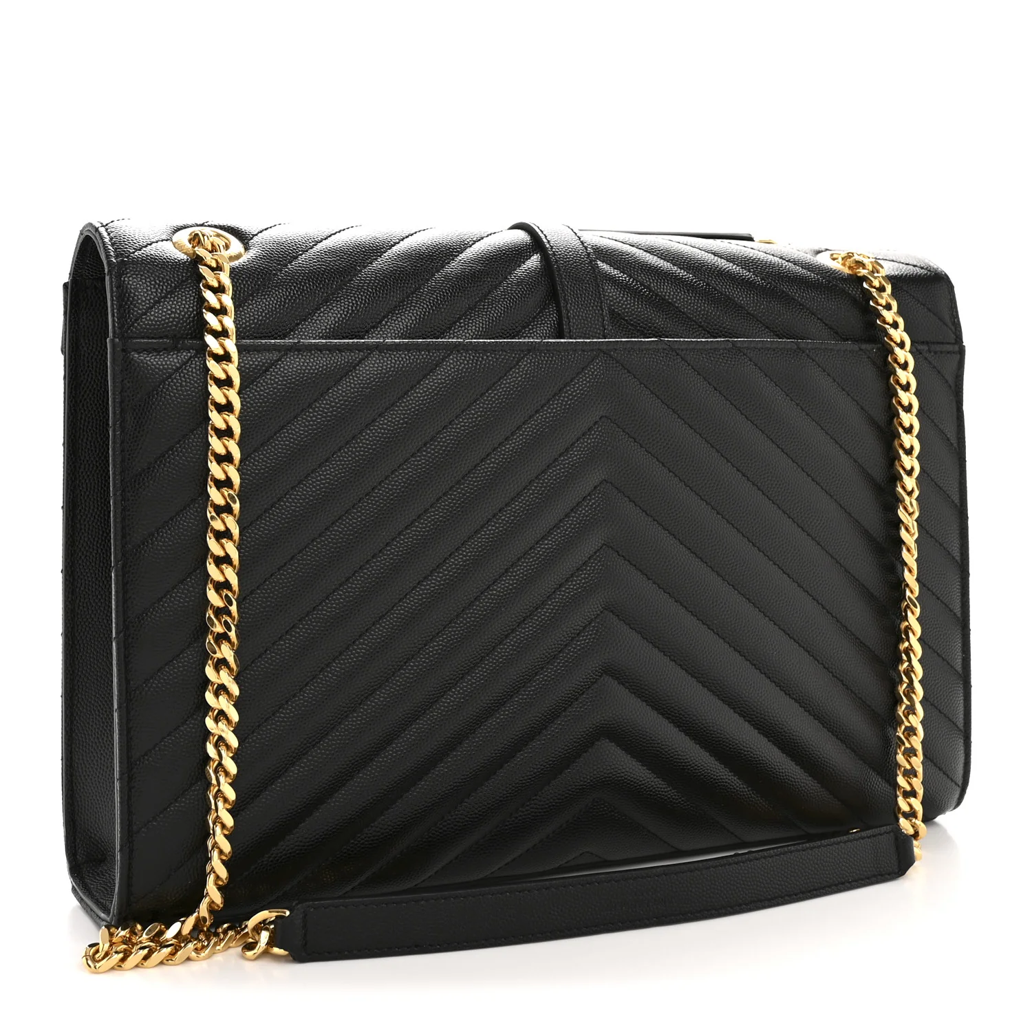 Grain De Poudre Matelasse Chevron Large Monogram Satchel Black - Image 3