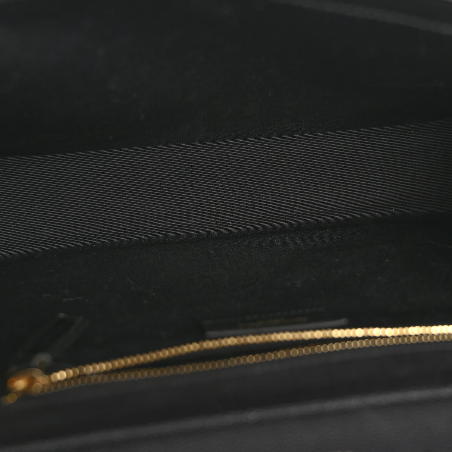 Grain De Poudre Matelasse Chevron Large Monogram Satchel Black - Image 5