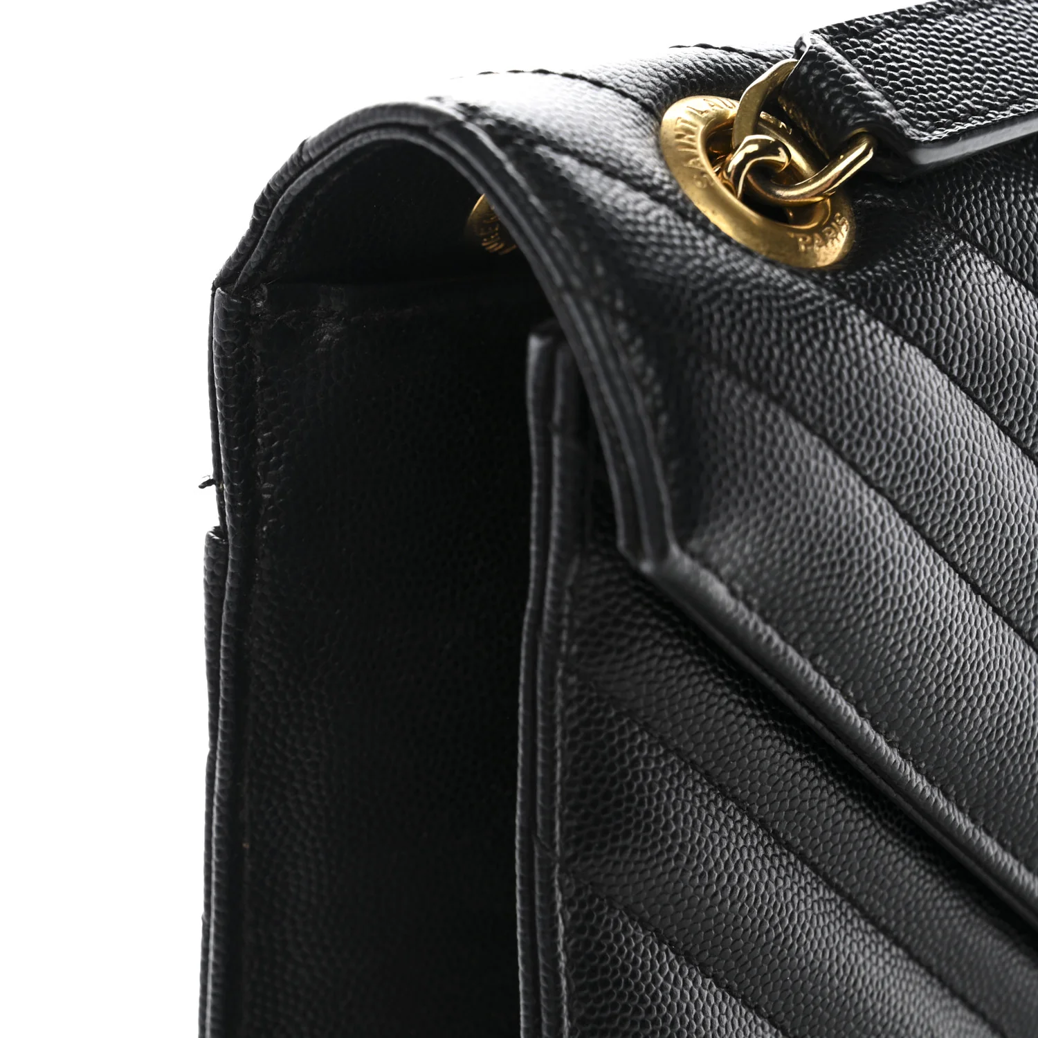 Grain De Poudre Matelasse Chevron Large Monogram Satchel Black - Image 8