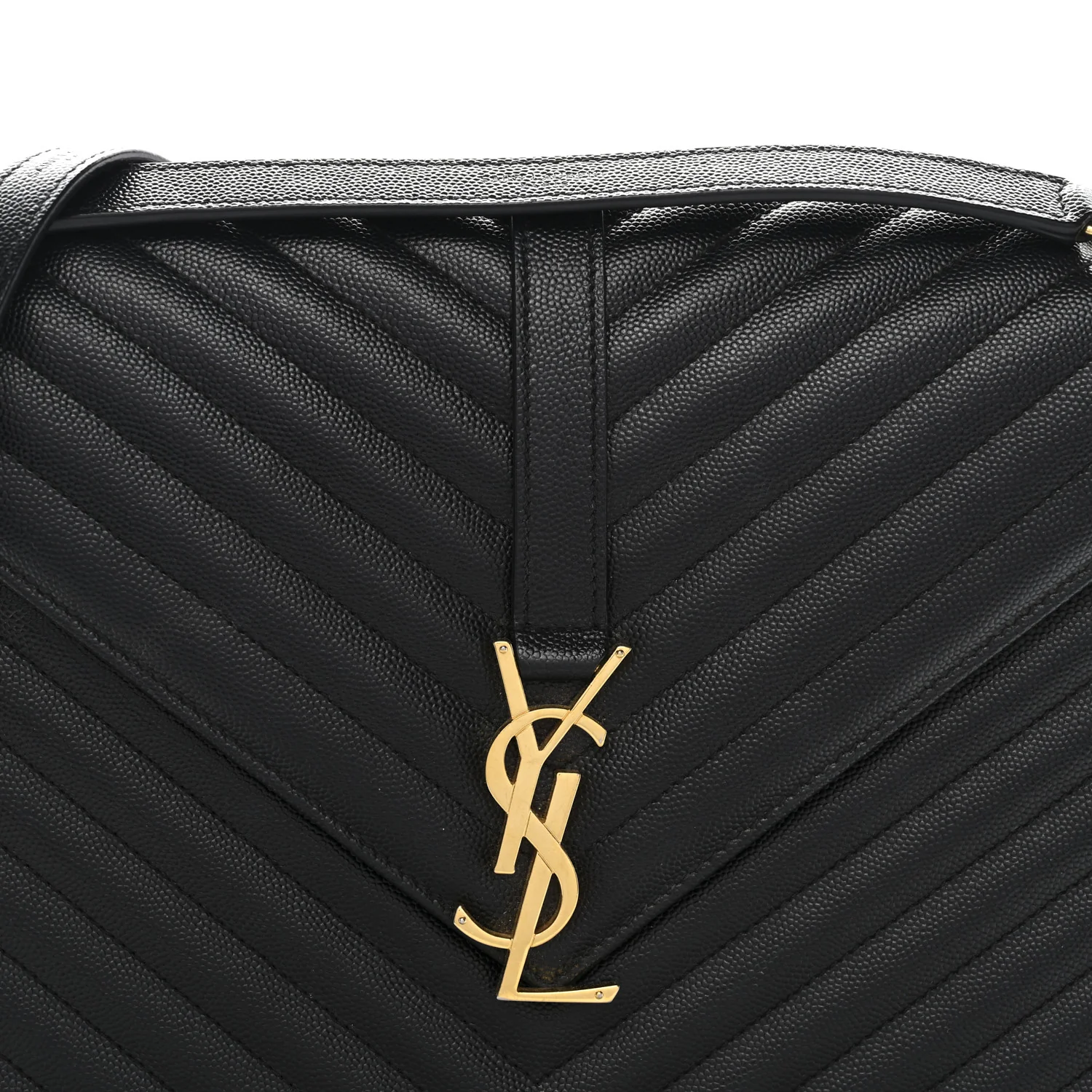Grain De Poudre Matelasse Chevron Large Monogram Satchel Black - Image 9