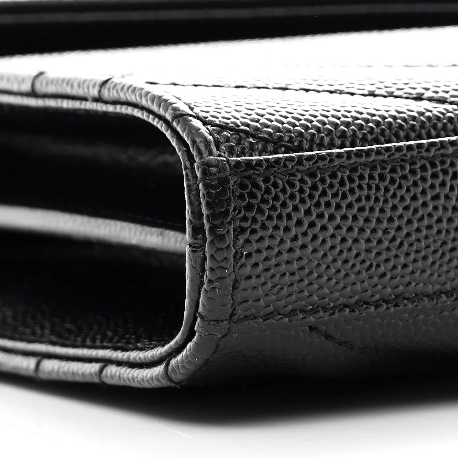 Grain De Poudre Matelasse Chevron Monogram Chain Wallet Black - Image 11