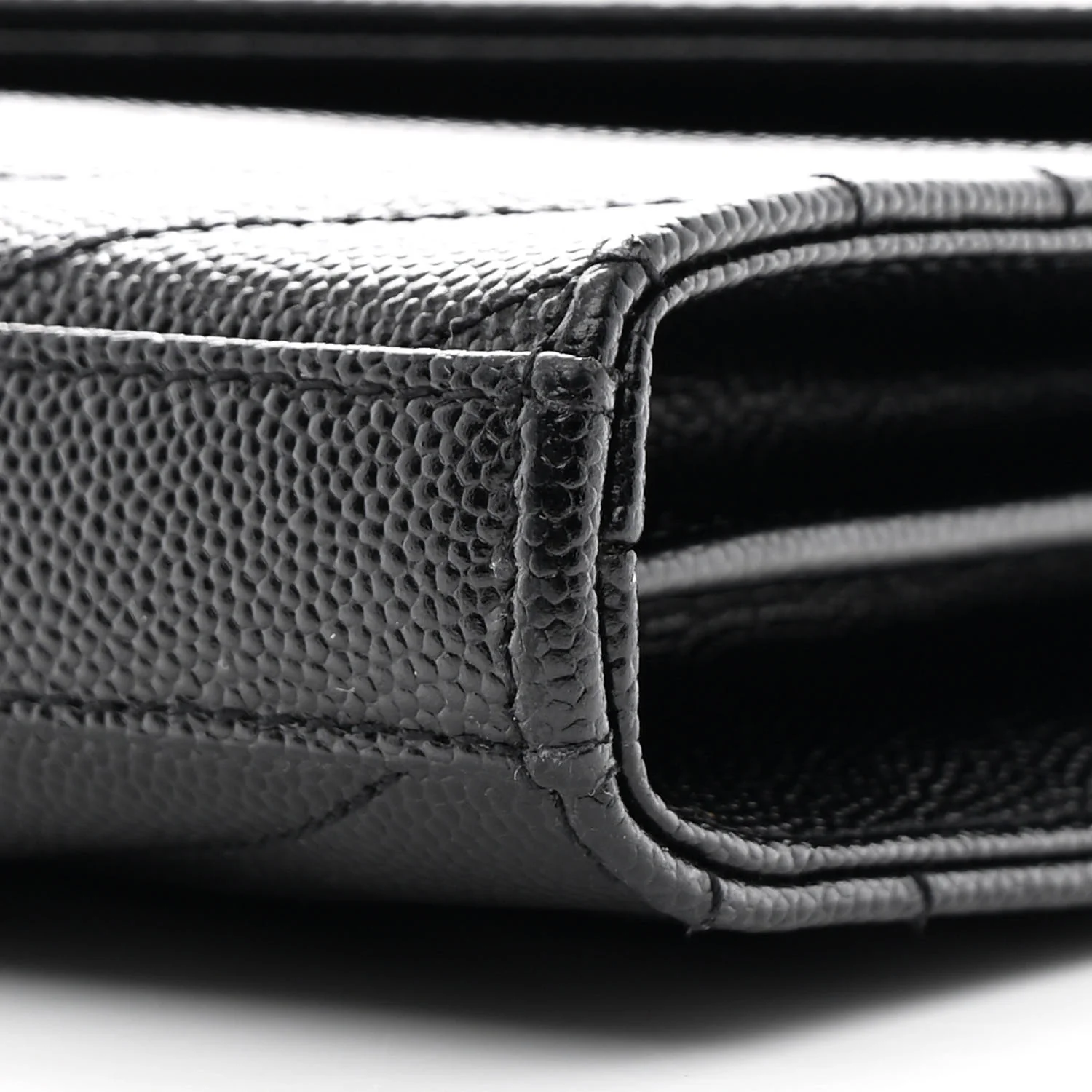 Grain De Poudre Matelasse Chevron Monogram Chain Wallet Black - Image 12