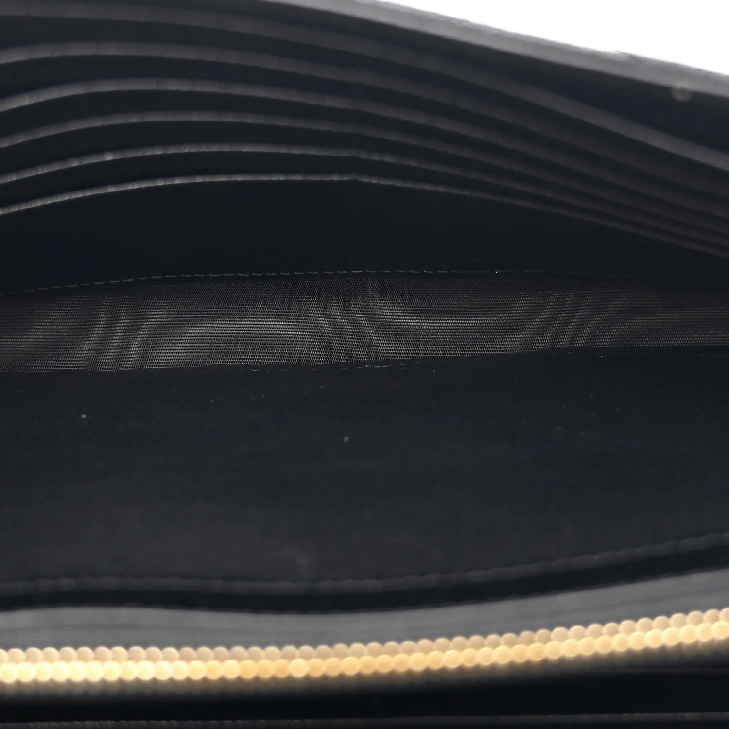 Grain De Poudre Matelasse Chevron Monogram Chain Wallet Black - Image 5
