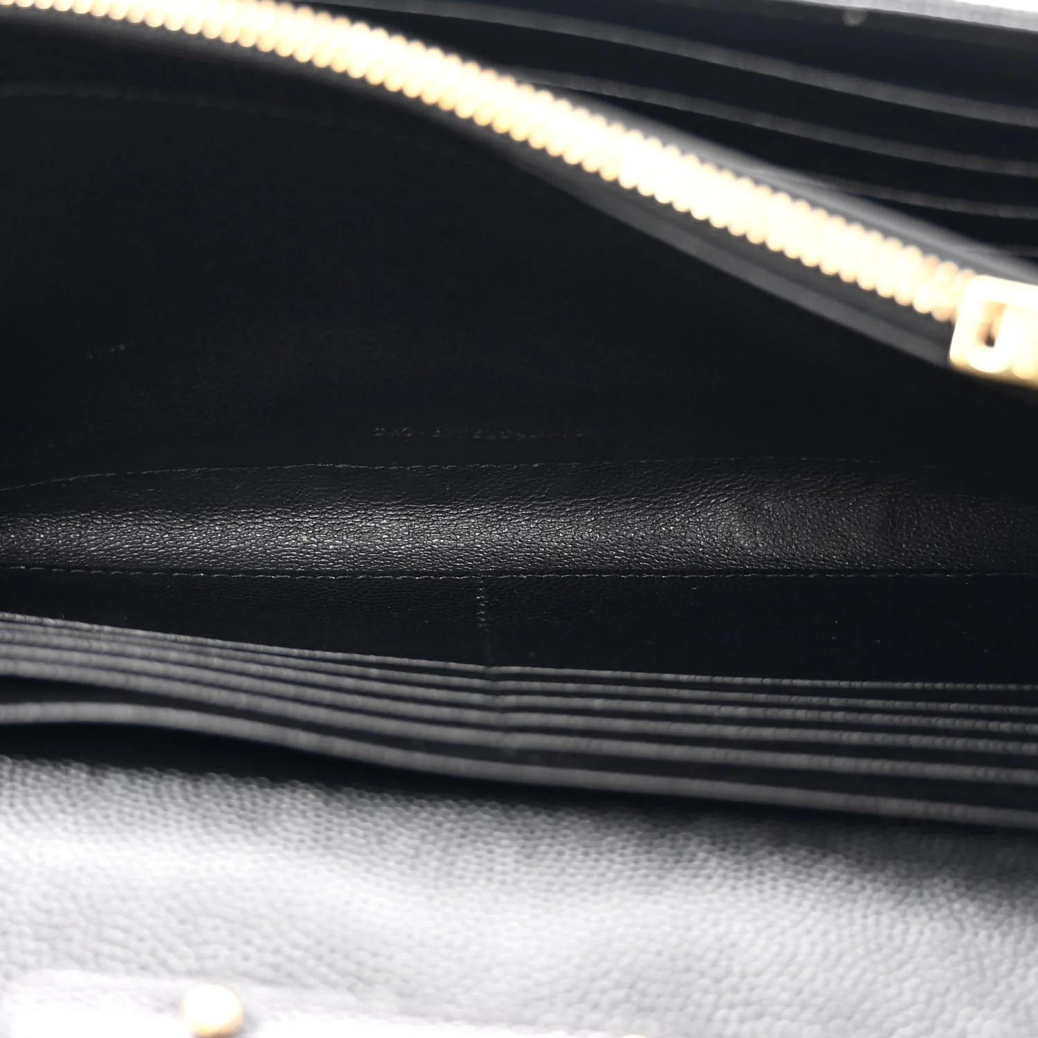 Grain De Poudre Matelasse Chevron Monogram Chain Wallet Black - Image 6