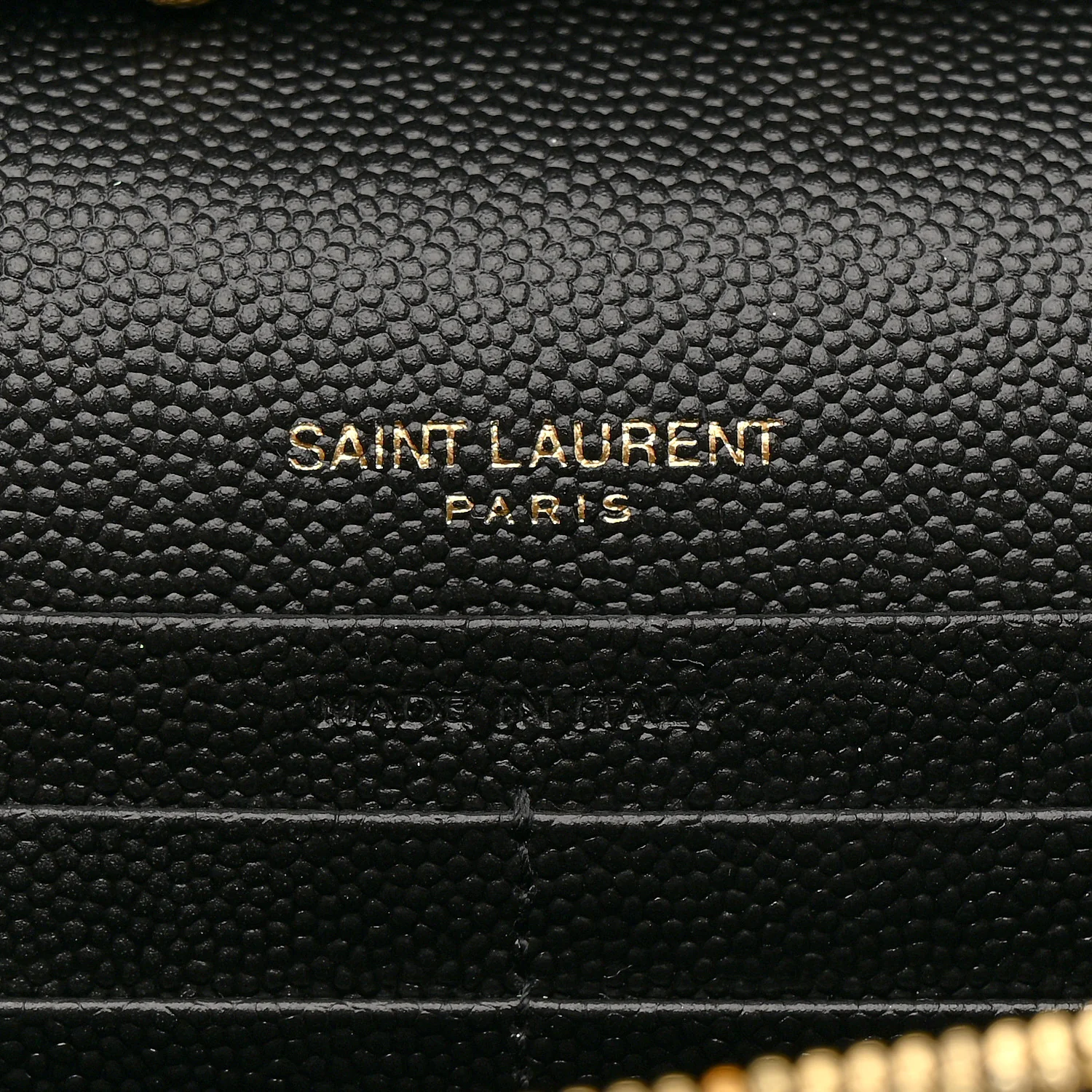 Grain De Poudre Matelasse Chevron Monogram Chain Wallet Black - Image 6