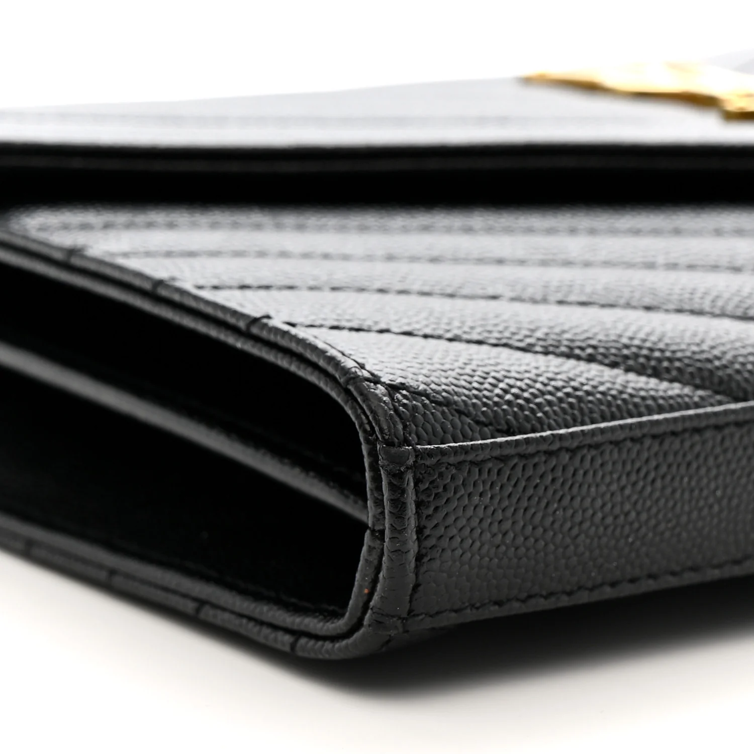 Grain De Poudre Matelasse Chevron Monogram Chain Wallet Black - Image 8