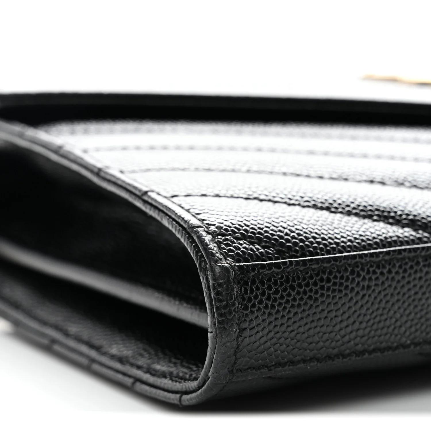 Grain De Poudre Matelasse Chevron Monogram Chain Wallet Black - Image 26