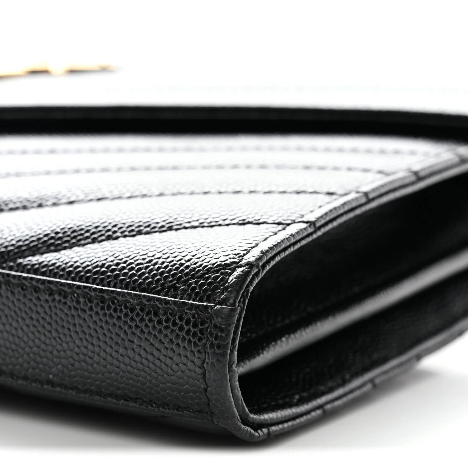 Grain De Poudre Matelasse Chevron Monogram Chain Wallet Black - Image 29