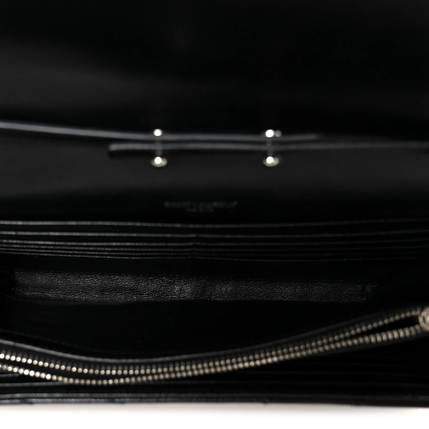 Grain De Poudre Matelasse Chevron Monogram Chain Wallet Black - Image 5