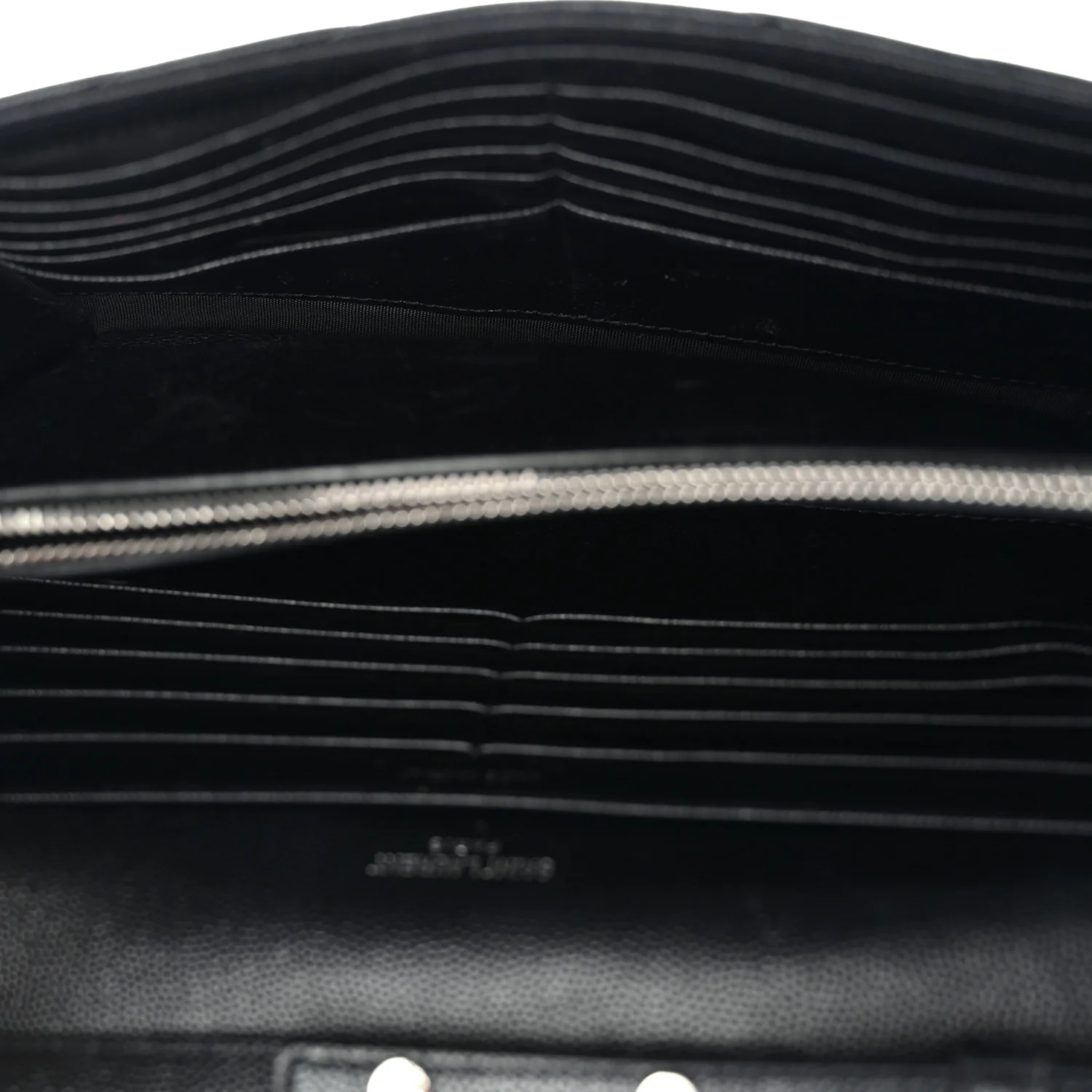 Grain De Poudre Matelasse Chevron Monogram Chain Wallet Black - Image 5