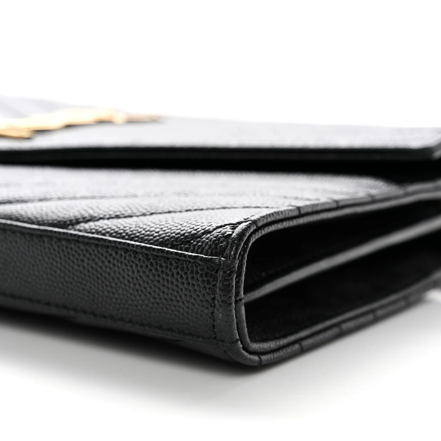 Grain De Poudre Matelasse Chevron Monogram Chain Wallet Black - Image 10