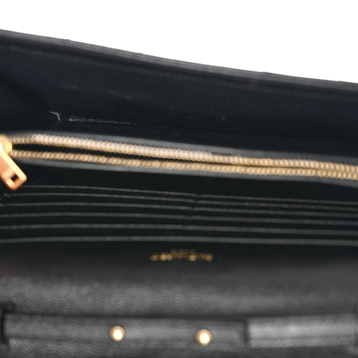 Grain De Poudre Matelasse Chevron Monogram Chain Wallet Black - Image 5