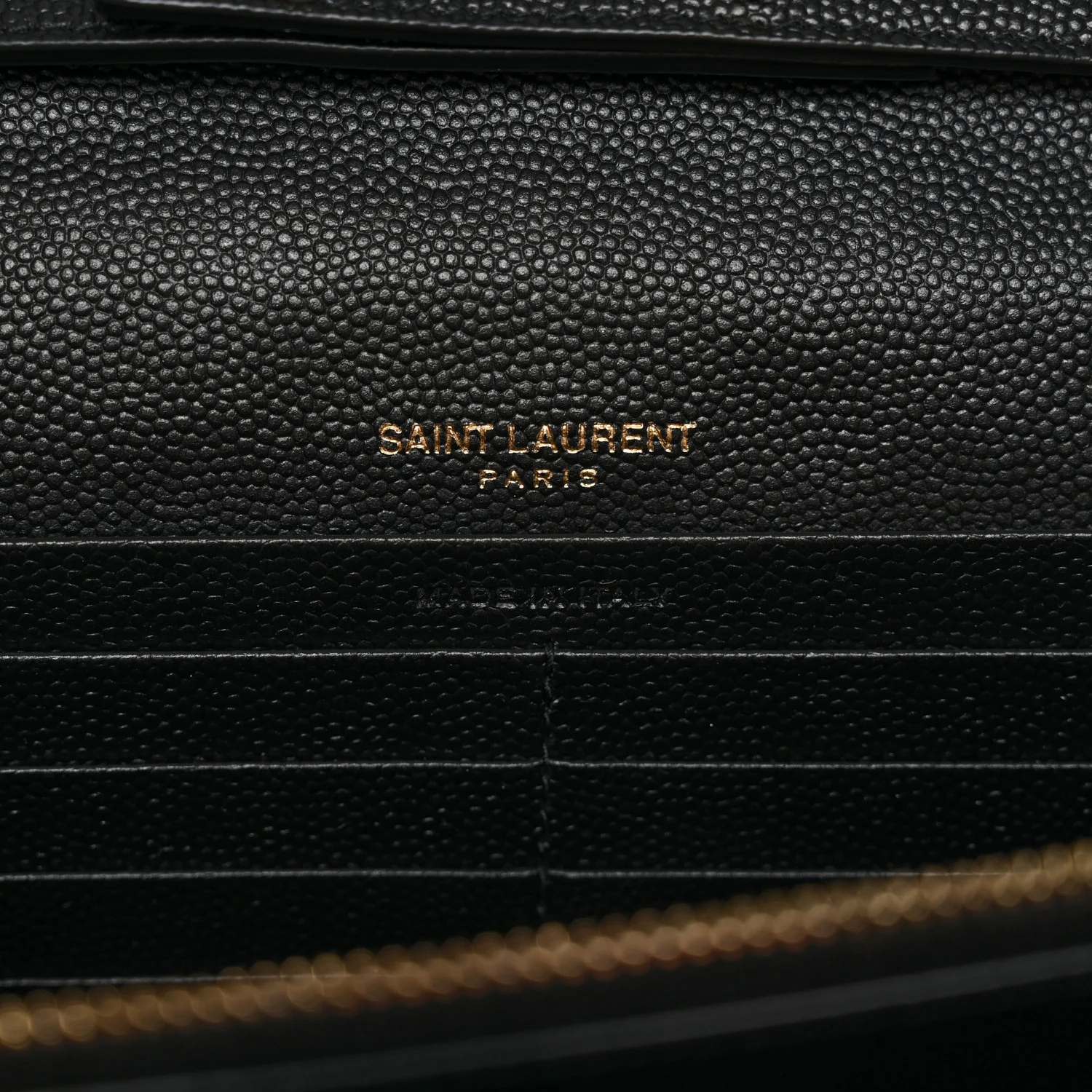 Grain De Poudre Matelasse Chevron Monogram Chain Wallet Black - Image 6