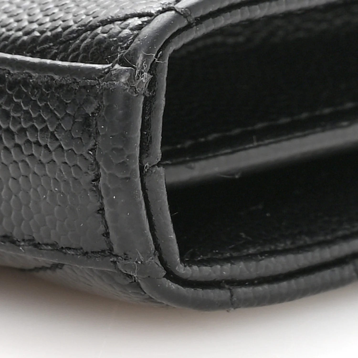 Grain De Poudre Matelasse Chevron Monogram Chain Wallet Black - Image 9