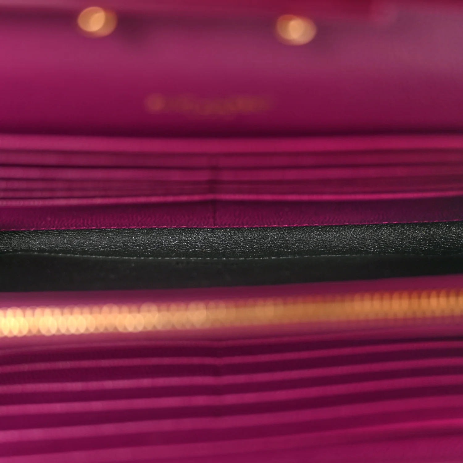 Grain De Poudre Matelasse Chevron Monogram Chain Wallet Dark Grape - Image 5