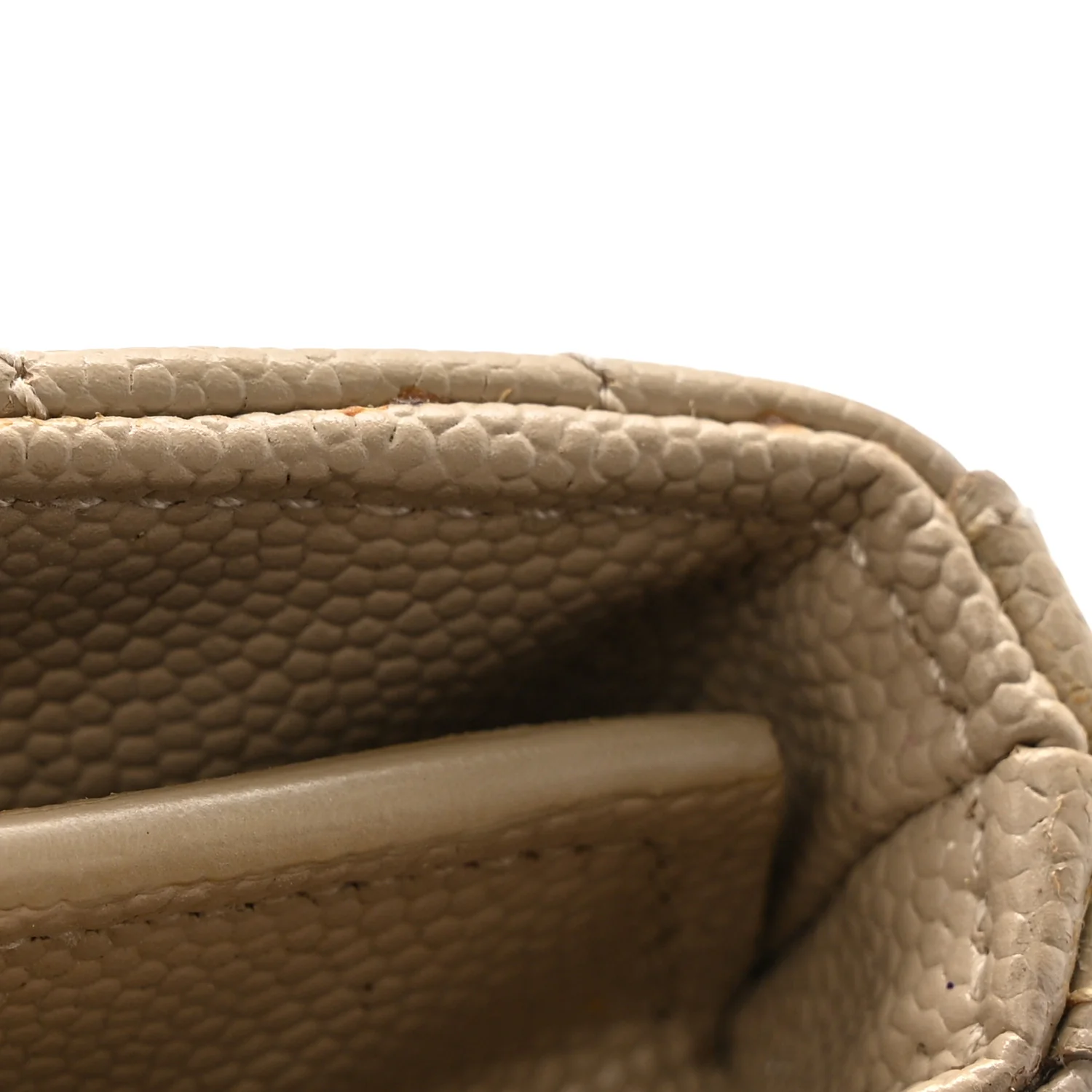 Grain De Poudre Matelasse Chevron Monogram Chain Wallet Dark Latte - Image 12