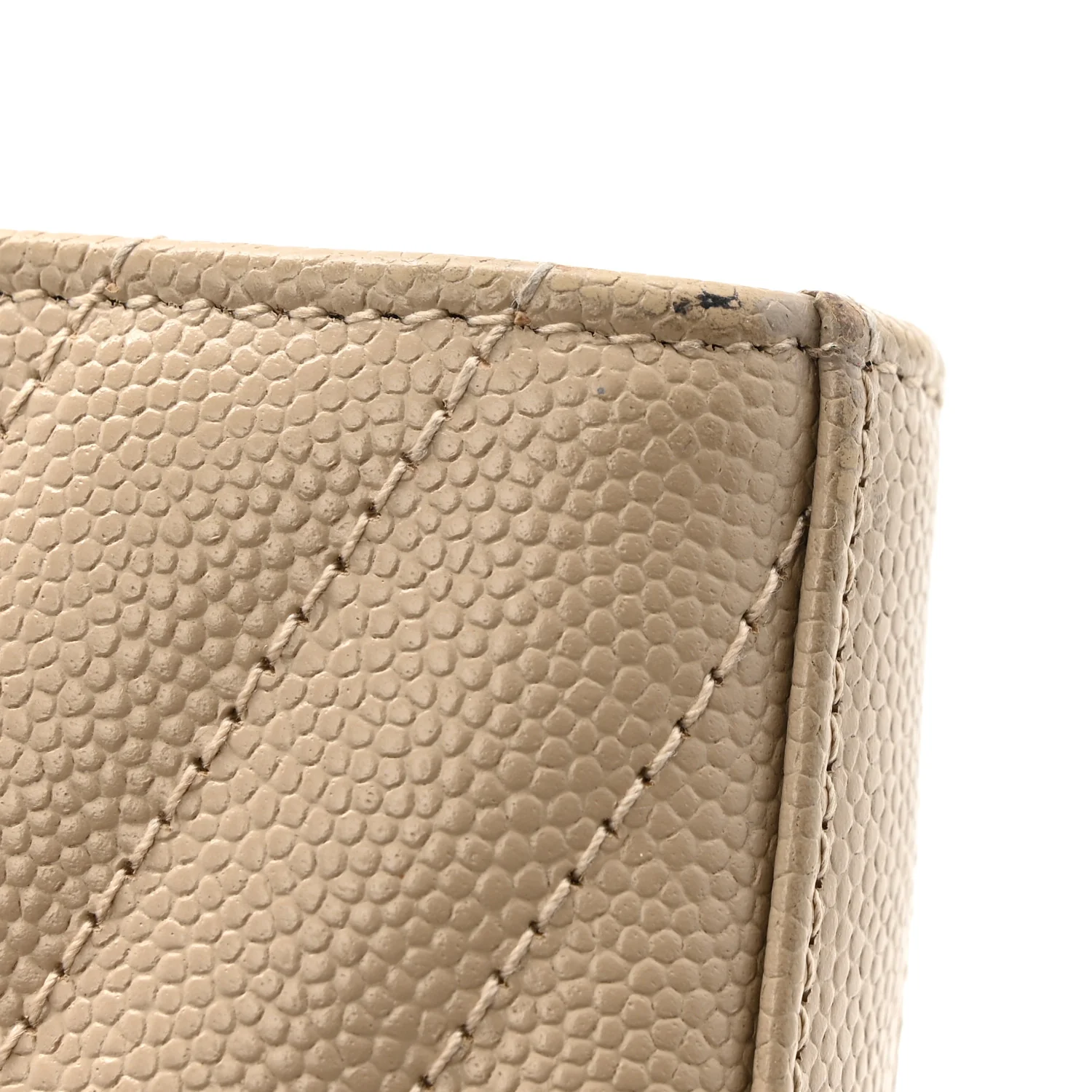 Grain De Poudre Matelasse Chevron Monogram Chain Wallet Dark Latte - Image 14