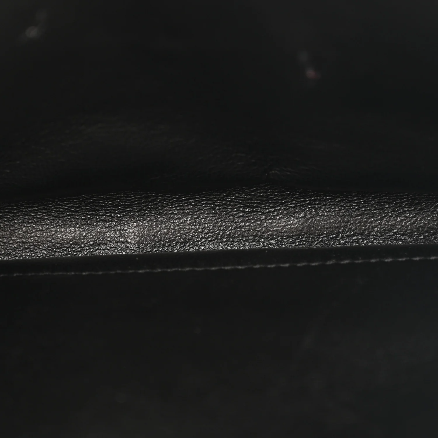 Grain De Poudre Matelasse Chevron Monogram Chain Wallet Dark Latte - Image 5