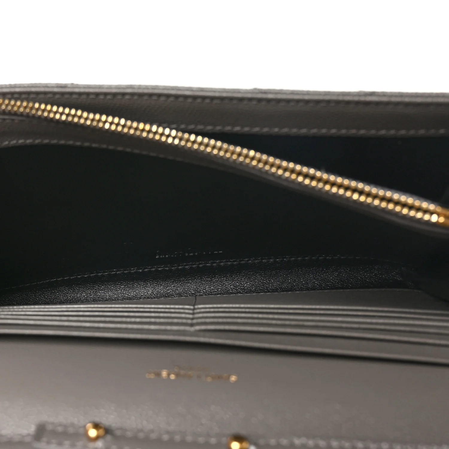 Grain De Poudre Matelasse Chevron Monogram Chain Wallet Fog - Image 5