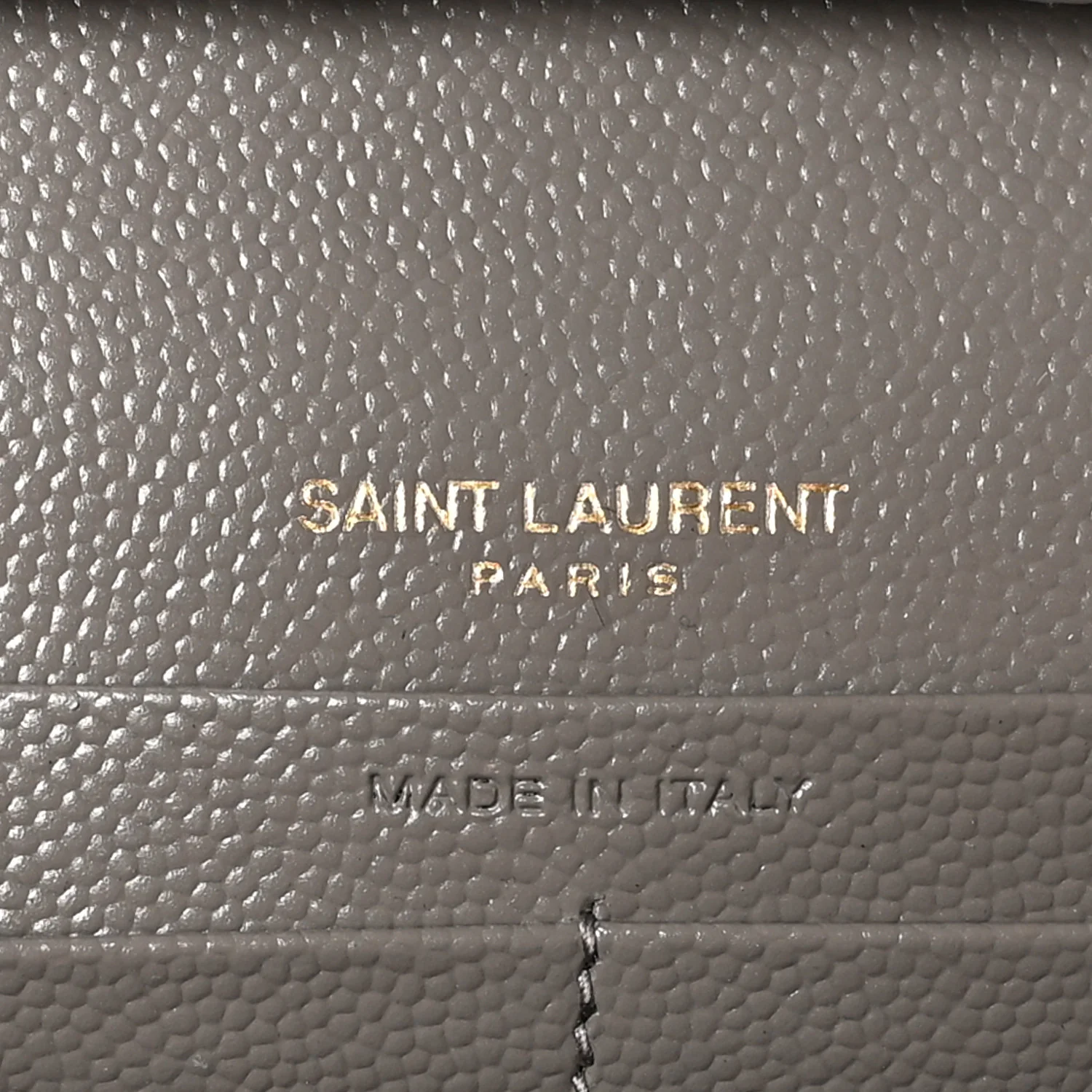 Grain De Poudre Matelasse Chevron Monogram Chain Wallet Fog - Image 7