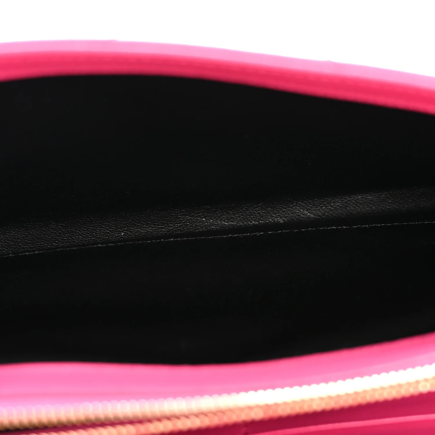 Grain De Poudre Matelasse Chevron Monogram Chain Wallet Hot Pink - Image 5