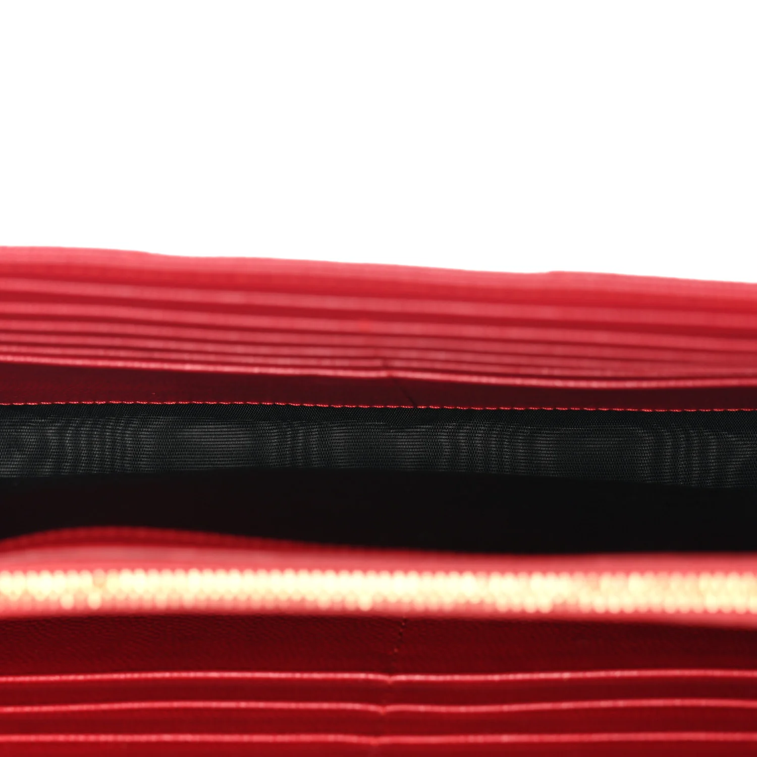 Grain De Poudre Matelasse Chevron Monogram Chain Wallet New Red - Image 5