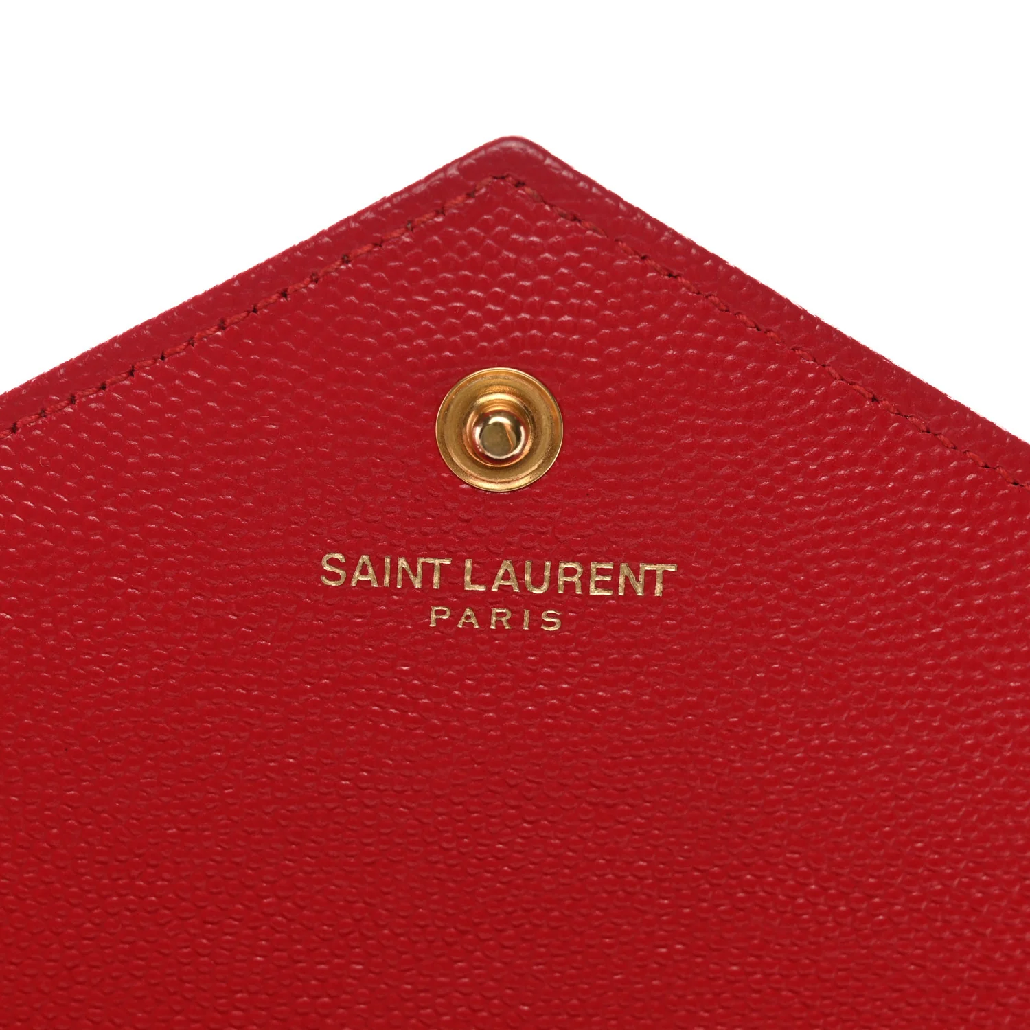 Grain De Poudre Matelasse Chevron Monogram Chain Wallet New Red - Image 6
