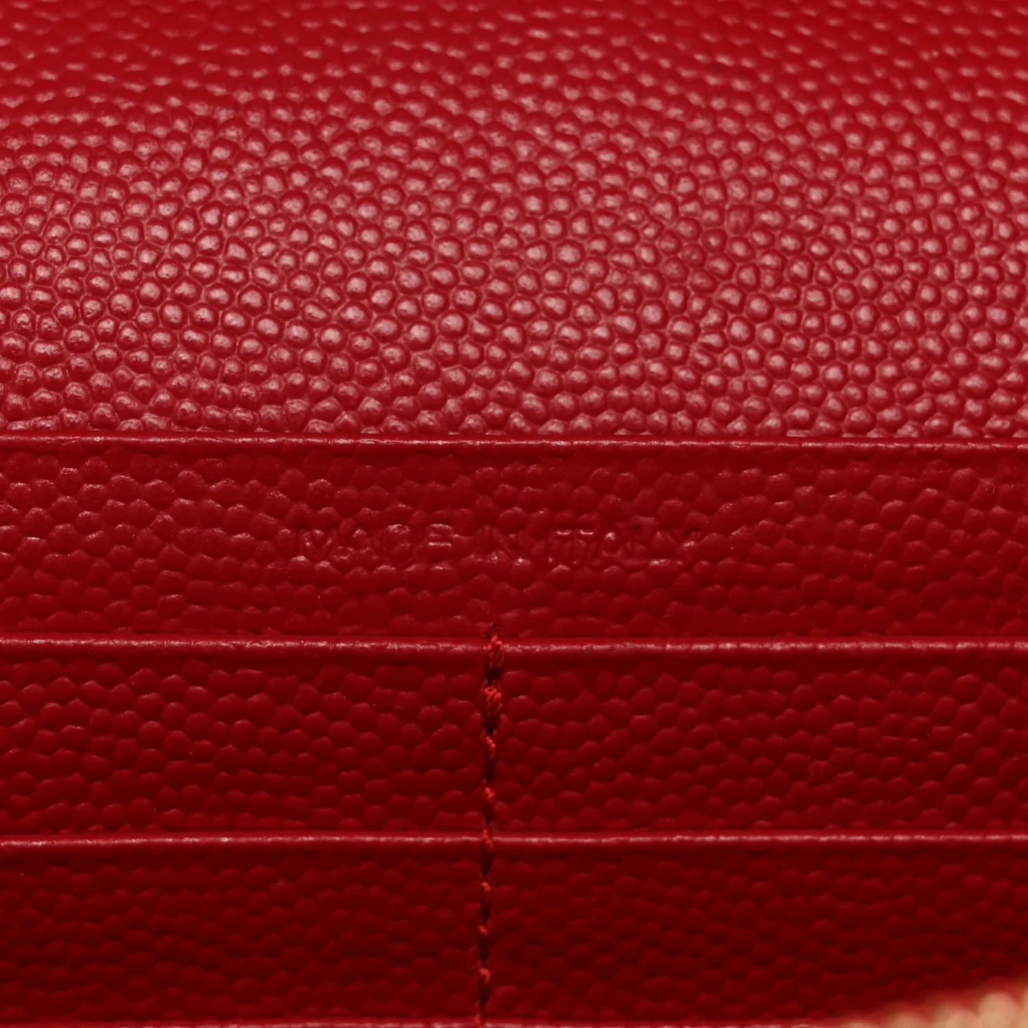 Grain De Poudre Matelasse Chevron Monogram Chain Wallet New Red - Image 7