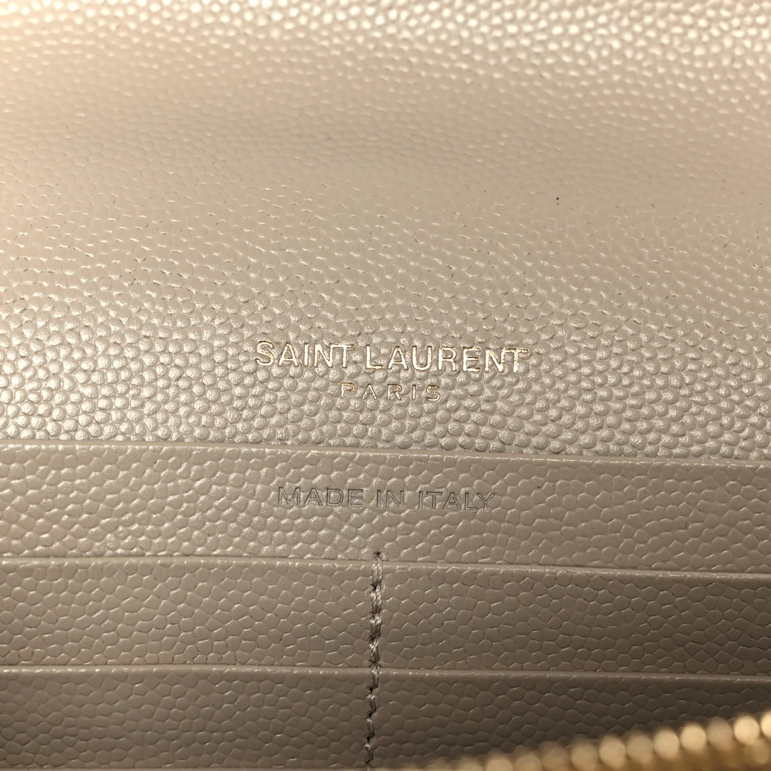 Grain De Poudre Matelasse Chevron Monogram Chain Wallet Sea Salt - Image 6