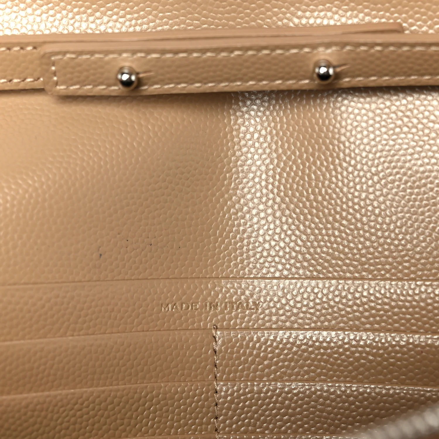 Grain De Poudre Matelasse Chevron Monogram Chain Wallet Taupe - Image 7