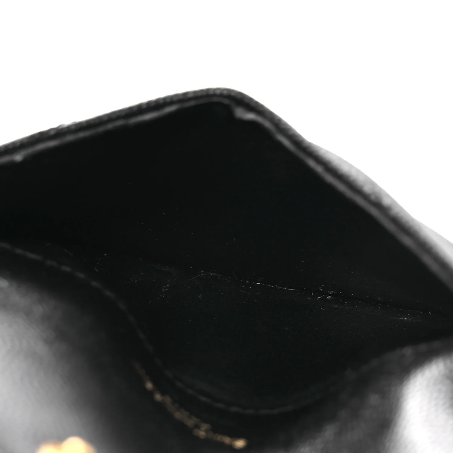 Grain De Poudre Matelasse Chevron Monogram Compact Wallet Black - Image 6