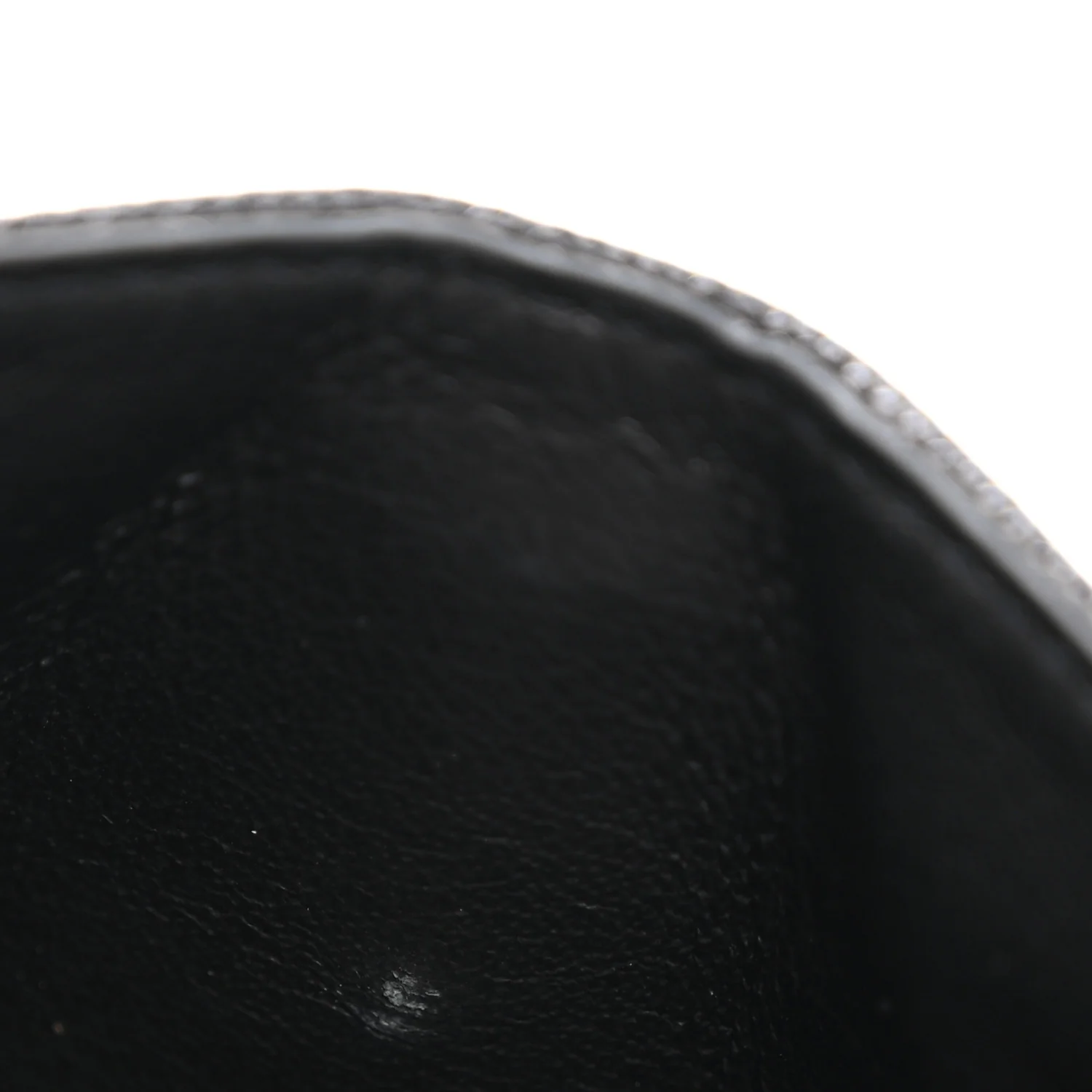 Grain De Poudre Matelasse Chevron Monogram Credit Card Case Black - Image 8