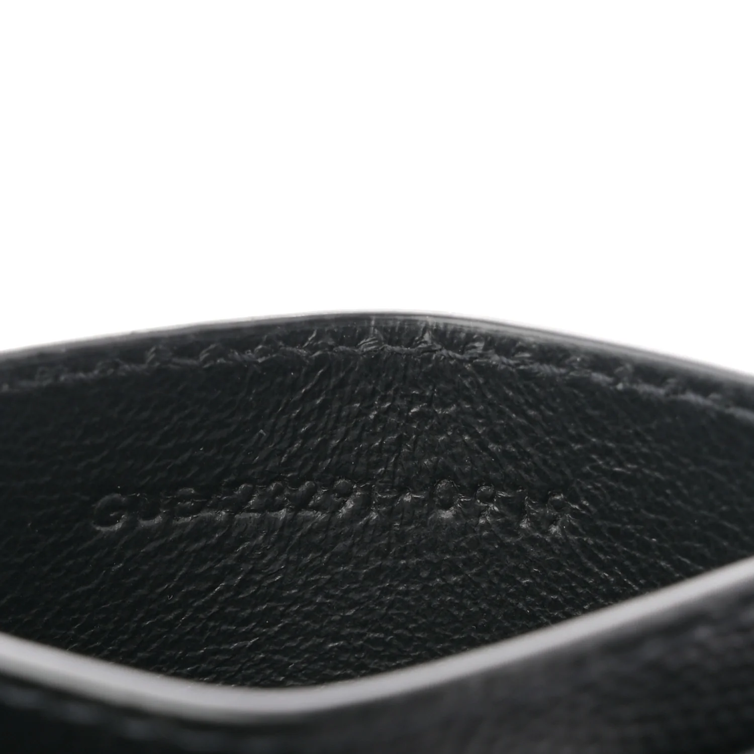 Grain De Poudre Matelasse Chevron Monogram Credit Card Case Black - Image 7