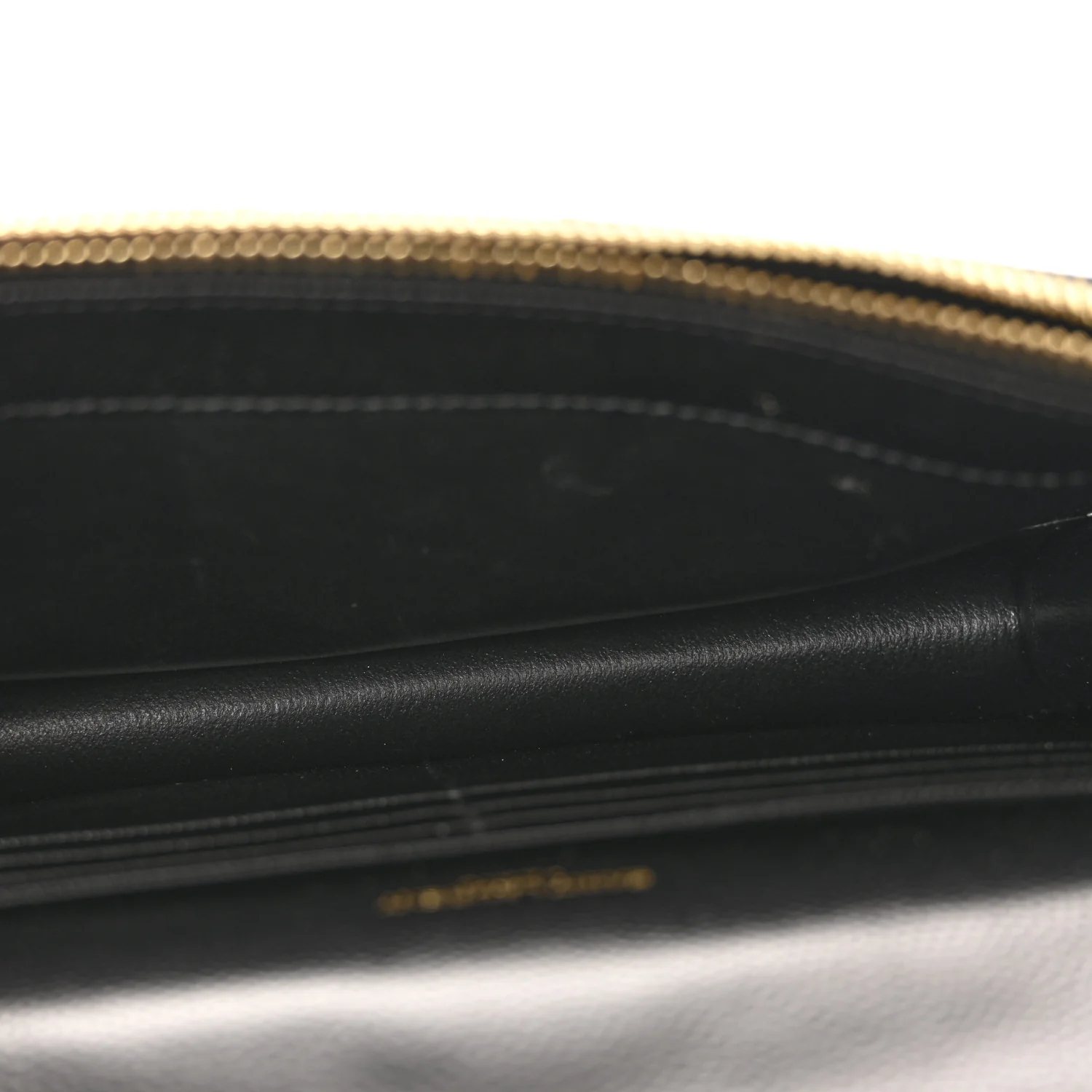Grain De Poudre Matelasse Chevron Monogram Envelope Chain Wallet Black - Image 5