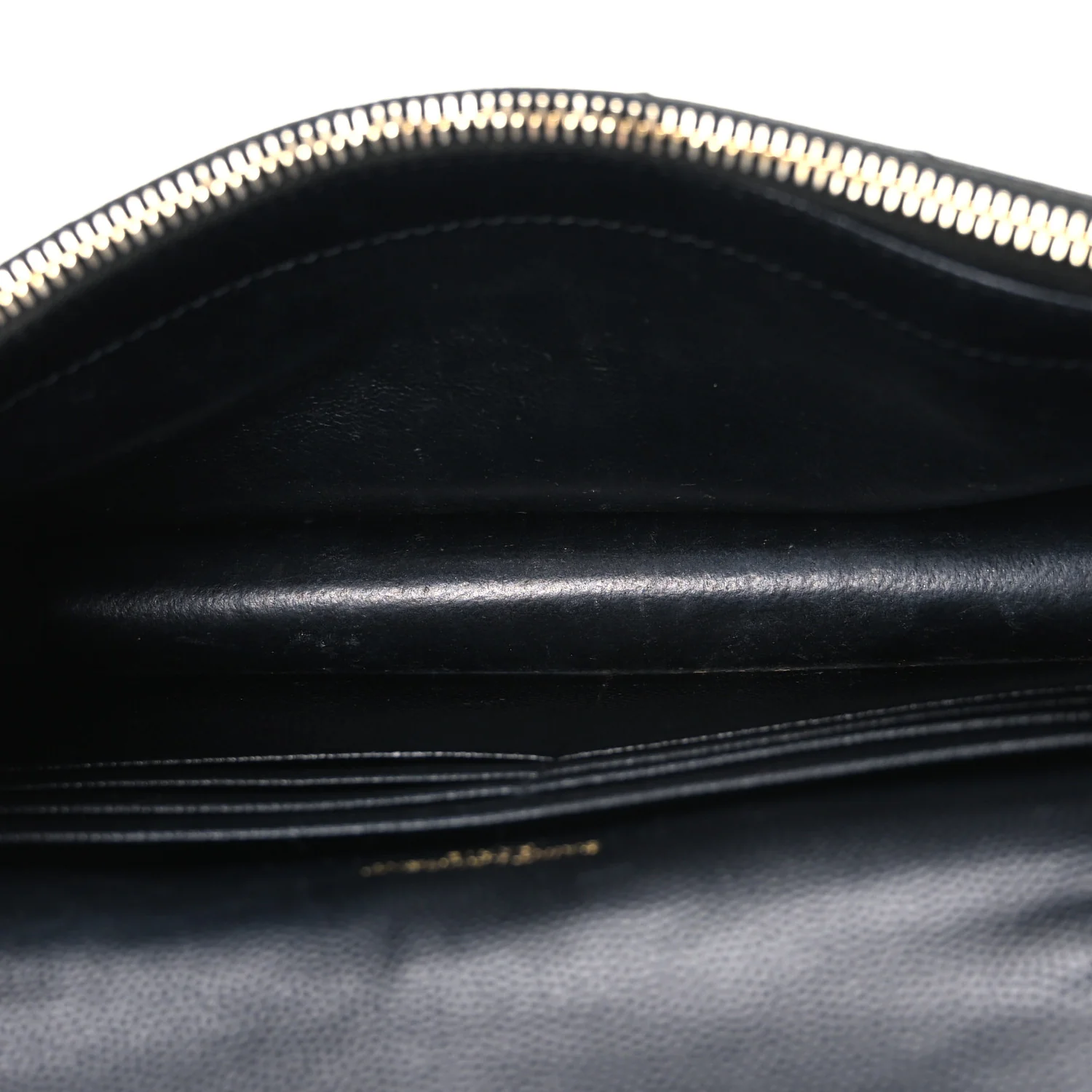 Grain De Poudre Matelasse Chevron Monogram Envelope Chain Wallet Black - Image 5