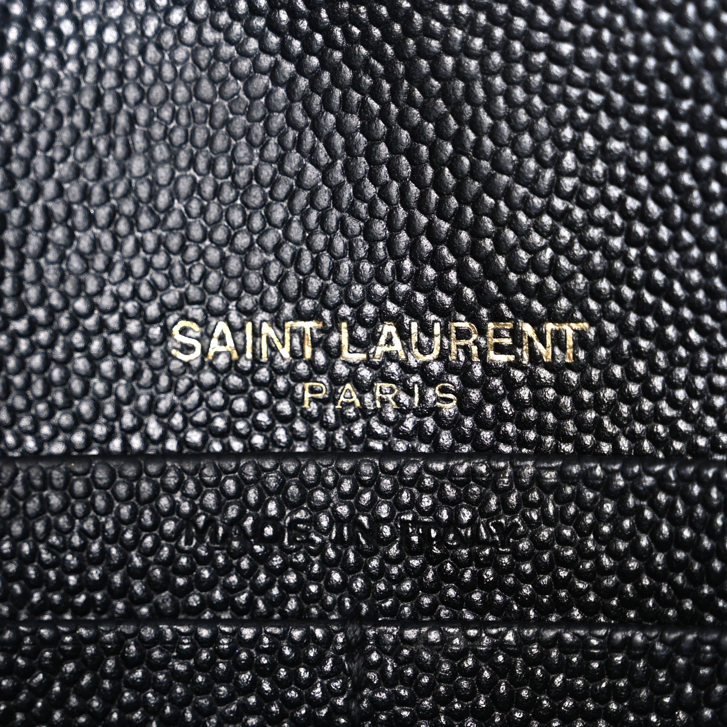 Grain De Poudre Matelasse Chevron Monogram Envelope Chain Wallet Black - Image 6