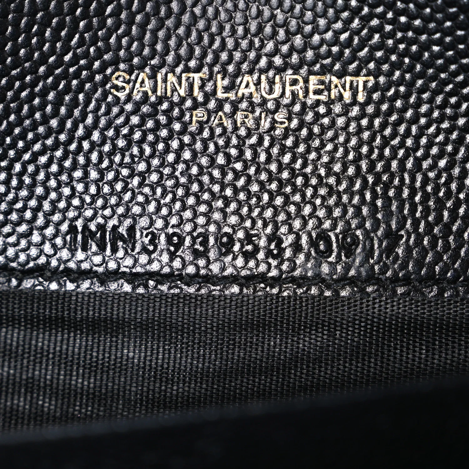 Grain De Poudre Matelasse Chevron Monogram Envelope Chain Wallet Black - Image 7
