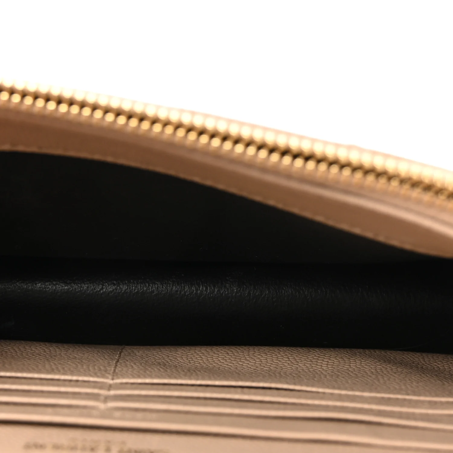 Grain De Poudre Matelasse Chevron Monogram Envelope Chain Wallet Dark Beige - Image 5