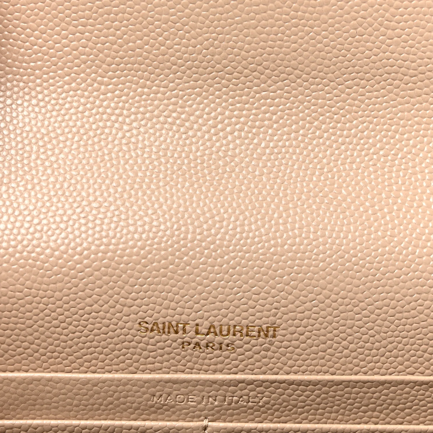 Grain De Poudre Matelasse Chevron Monogram Envelope Chain Wallet Dark Beige - Image 6