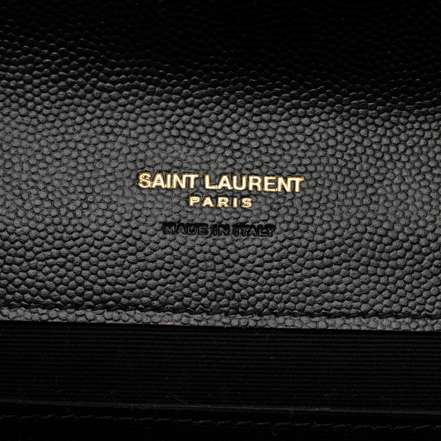 Grain De Poudre Matelasse Chevron Monogram Envelope Clutch Black - Image 6