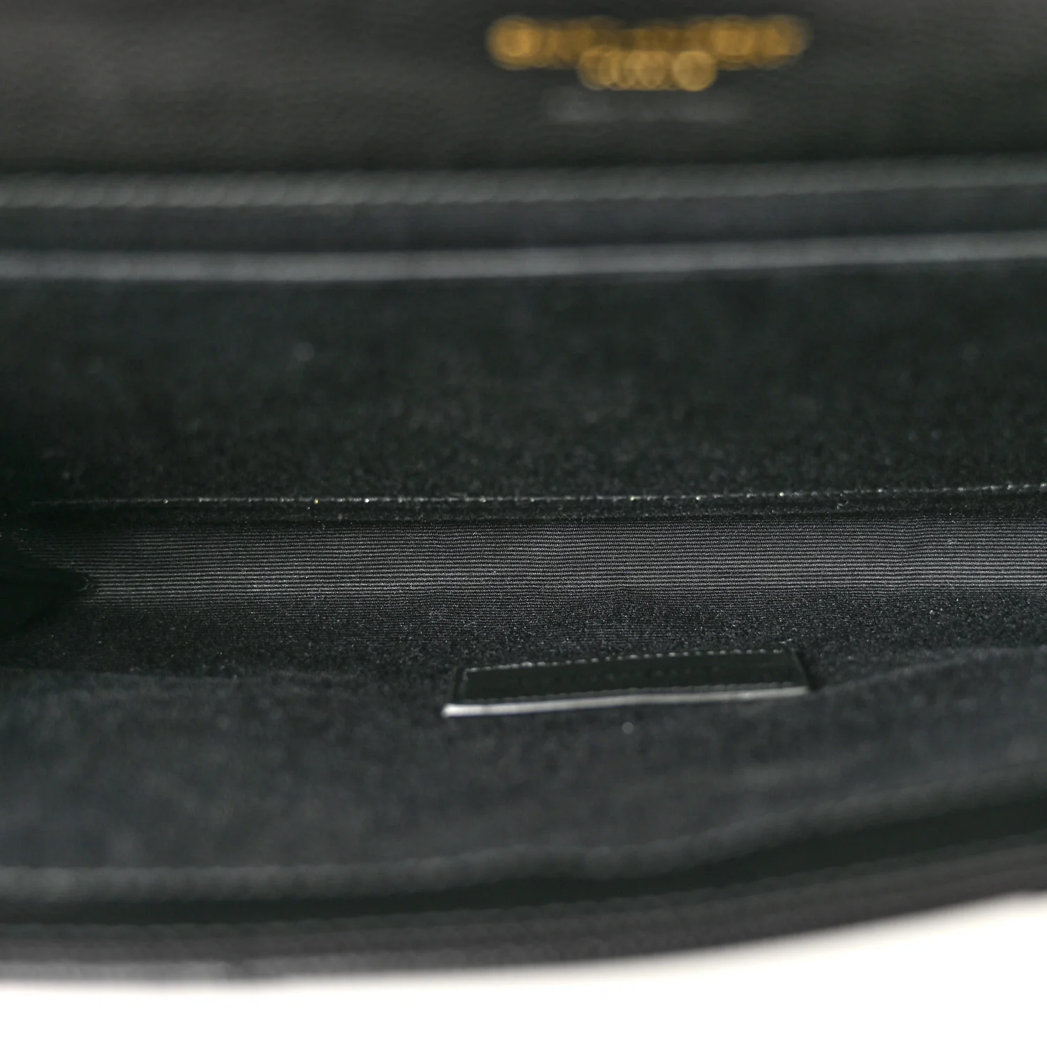 Grain De Poudre Matelasse Chevron Monogram Envelope Clutch Black - Image 5