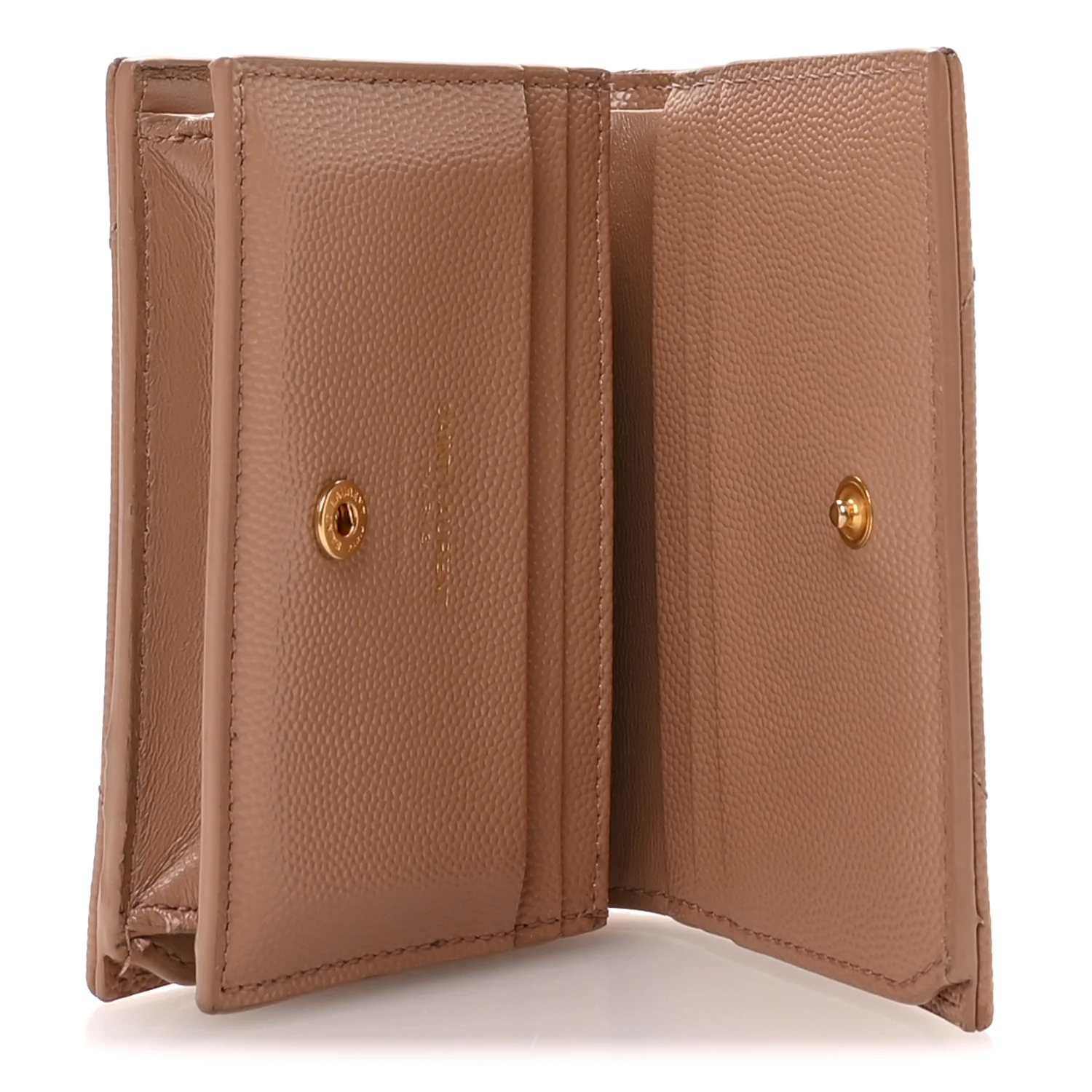 Grain De Poudre Matelasse Chevron Monogram Flap Card Case Vintage Peach - Image 5