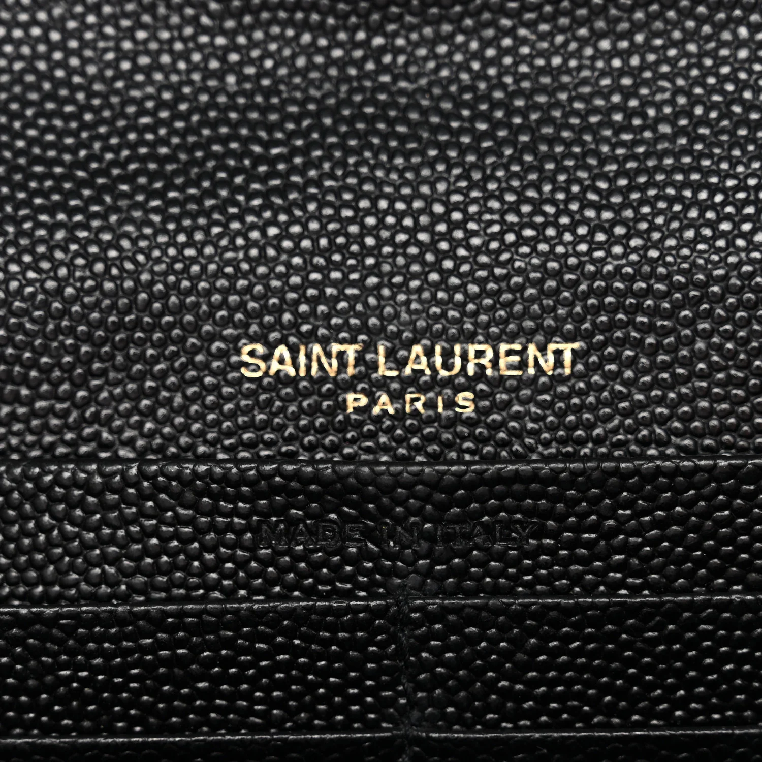 Grain De Poudre Matelasse Chevron Monogram Flap Wallet Black - Image 6