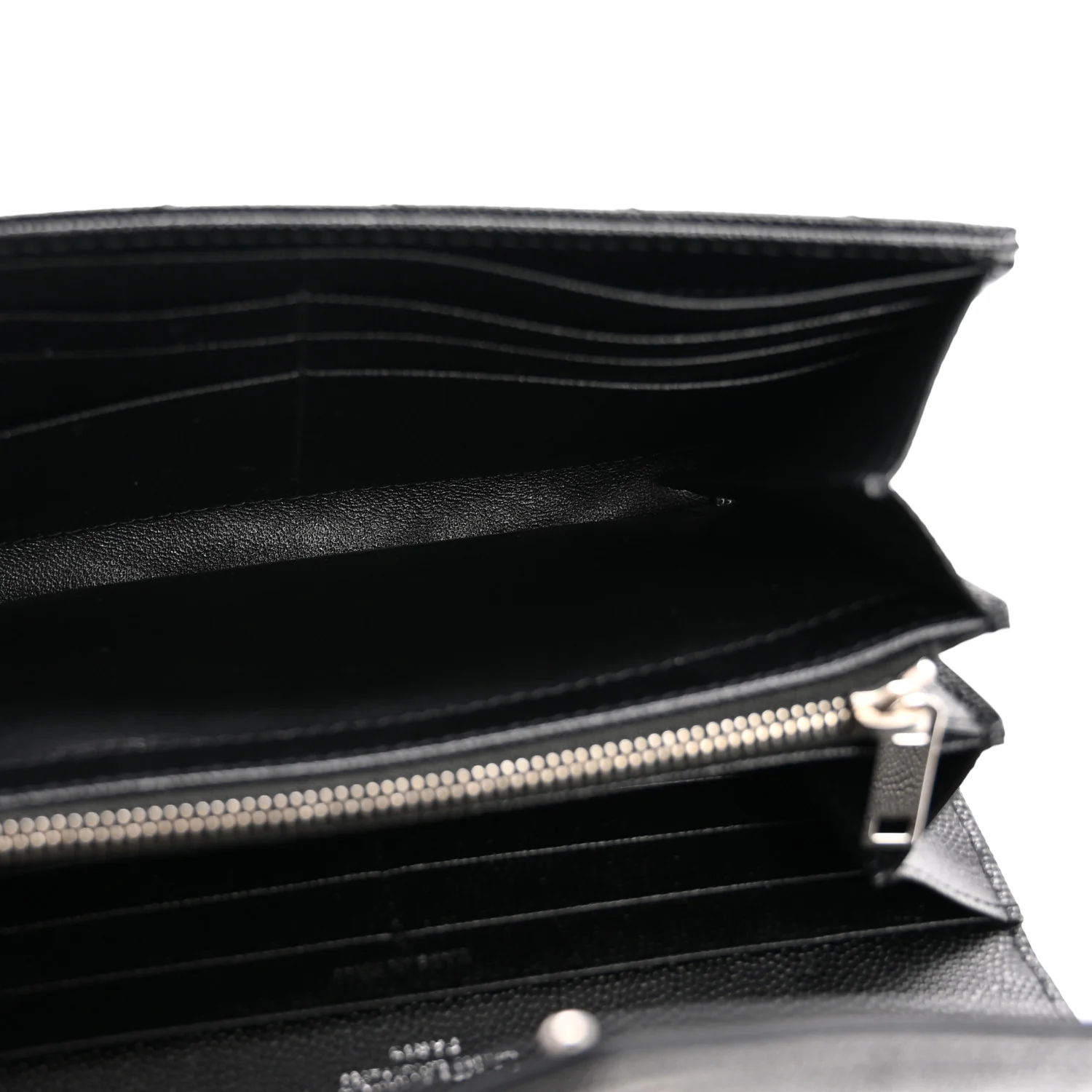 Grain De Poudre Matelasse Chevron Monogram Flap Wallet Black - Image 5