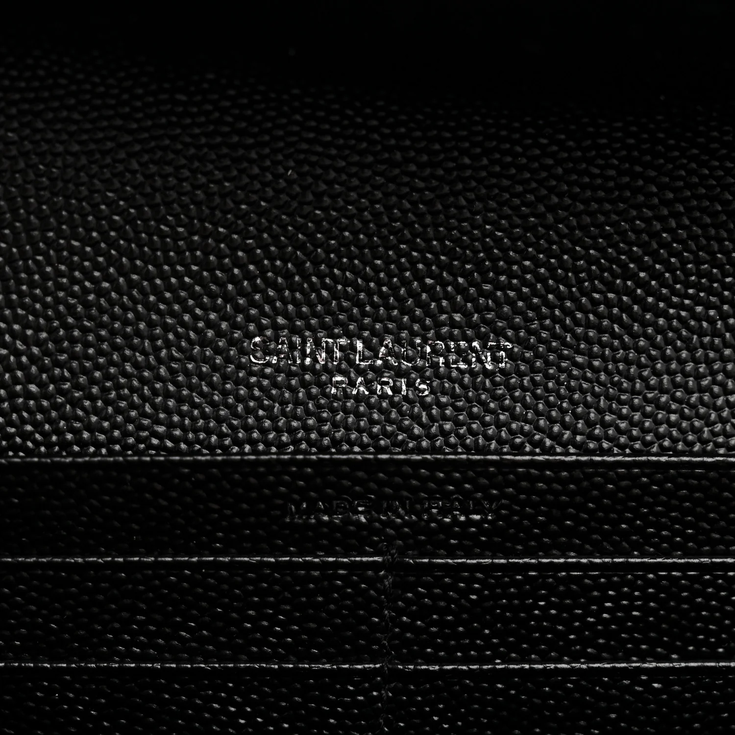 Grain De Poudre Matelasse Chevron Monogram Flap Wallet Black - Image 6