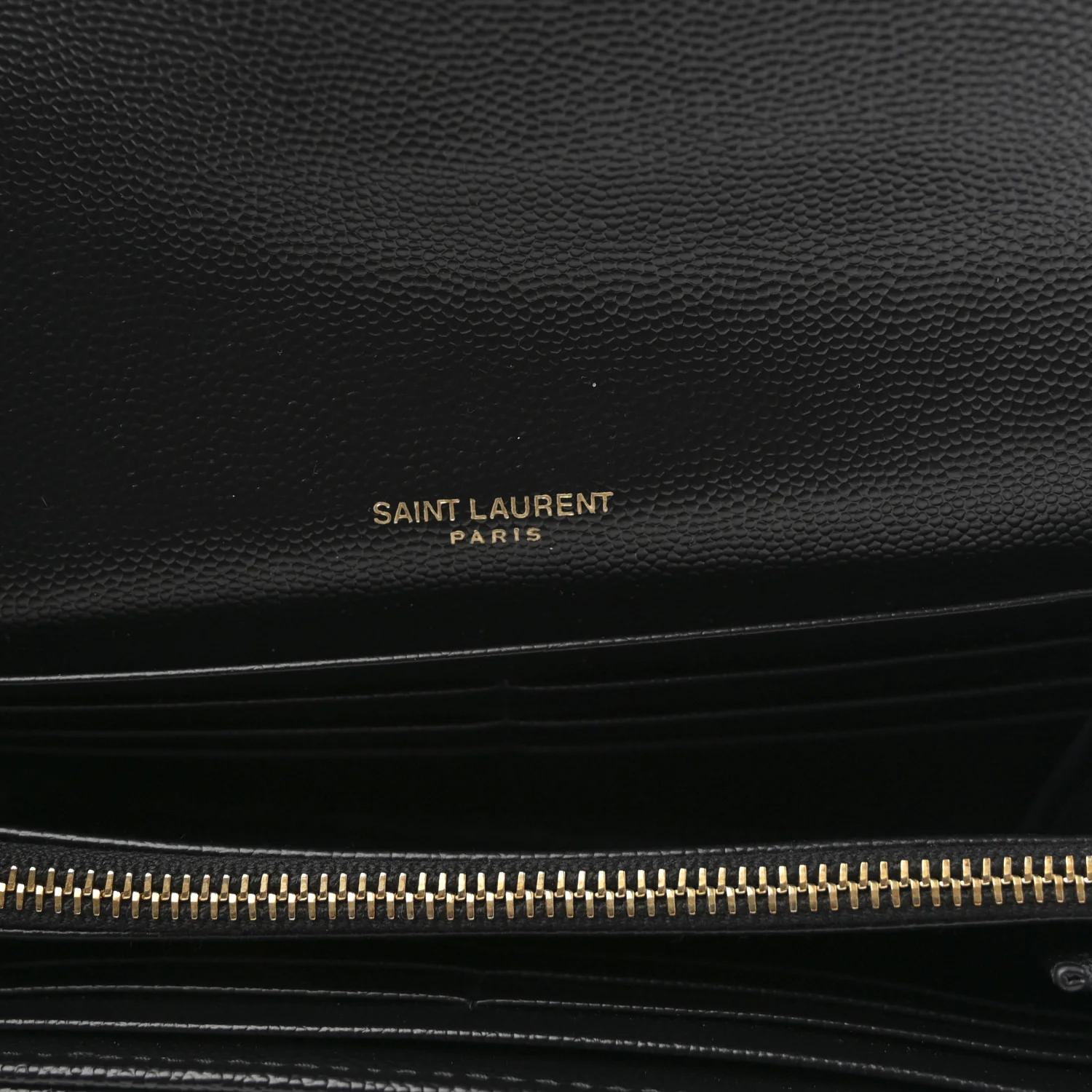 Grain De Poudre Matelasse Chevron Monogram Flap Wallet Black - Image 6