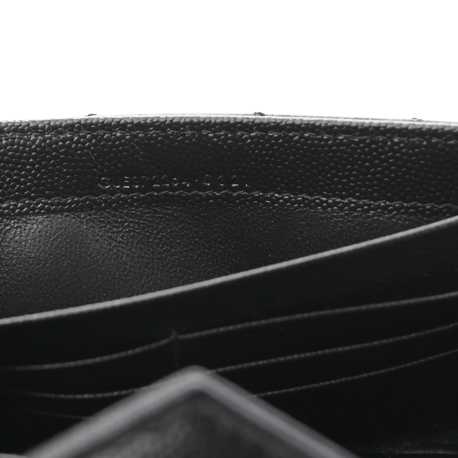Grain De Poudre Matelasse Chevron Monogram Flap Wallet Black - Image 7