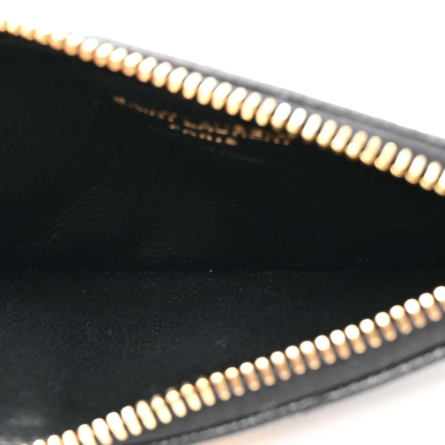 Grain De Poudre Matelasse Chevron Monogram Fragments Zippered Card Case Black - Image 5