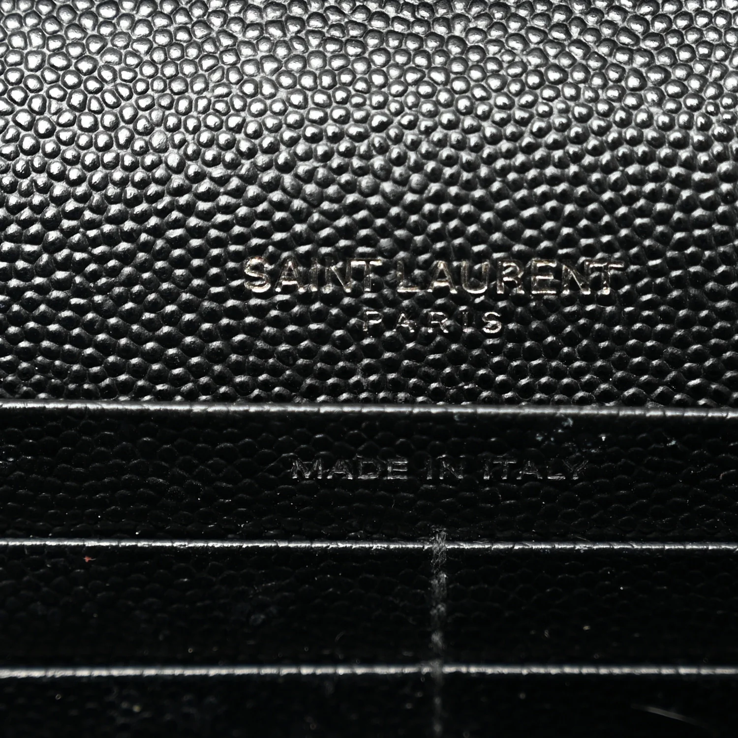 Grain De Poudre Matelasse Chevron Monogram Monochrome Chain Wallet Black - Image 6